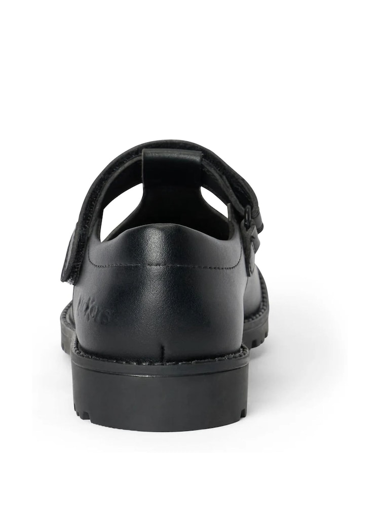 Kickers Black Lachly T Bar Leather Youth Shoes - Image 5 of 5 Kickers Black Lachly T Bar Leather Youth Shoes - Image 5 of 5