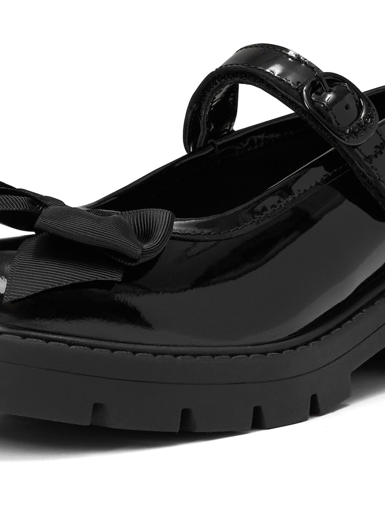 Kickers Black Kori Mary Jane Ribbon Patent Shoes - Image 6 of 6