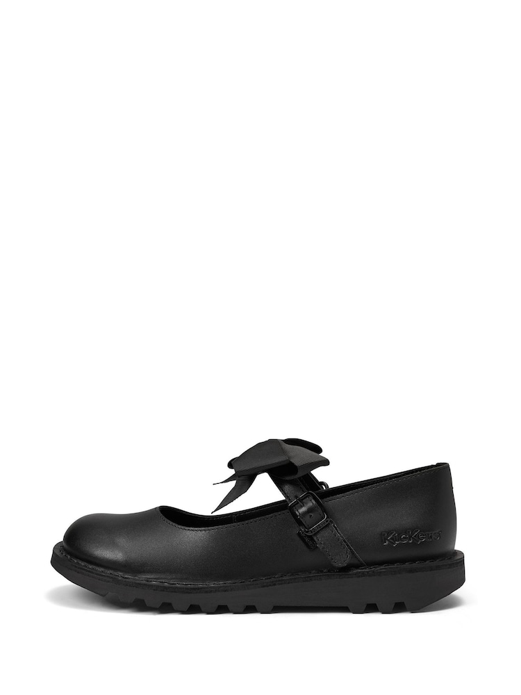 Kickers Black Kick Mary Jane Bow Youth Shoes - Image 2 of 8