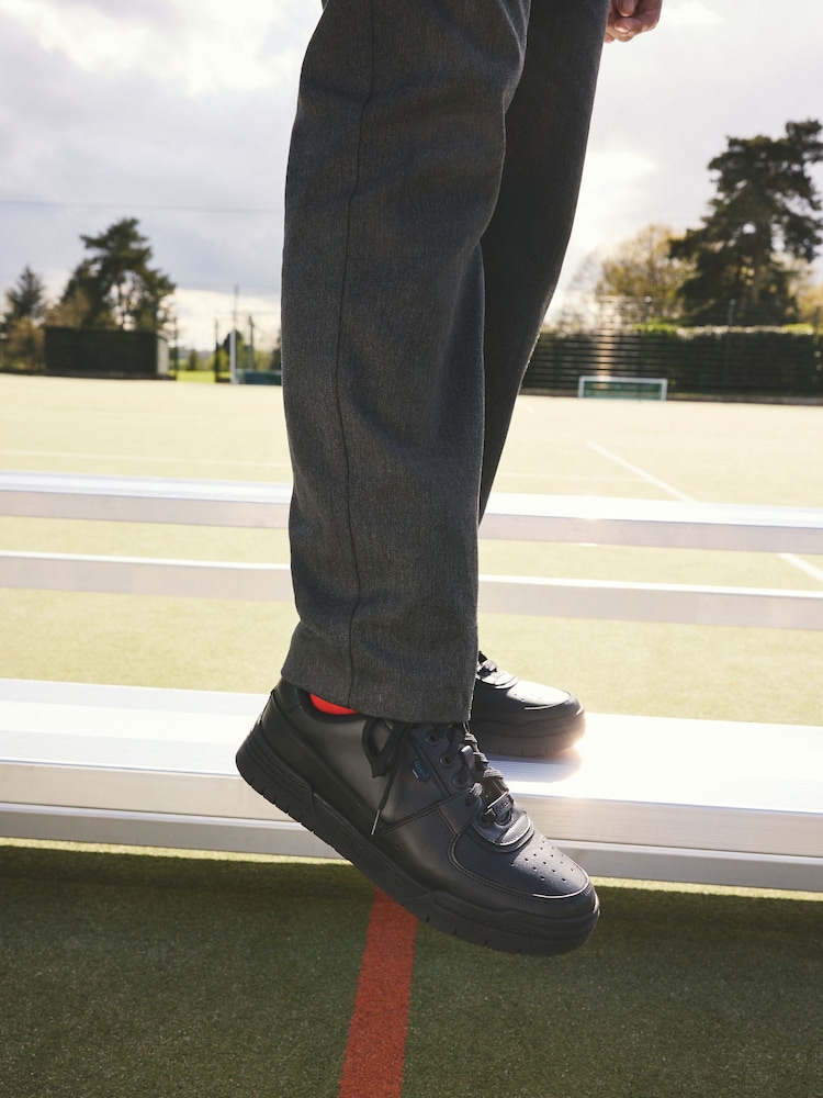 Kickers Black Leather Klapton Lo School Trainers - Image 4 of 4 Kickers Black Leather Klapton Lo School Trainers - Image 4 of 4