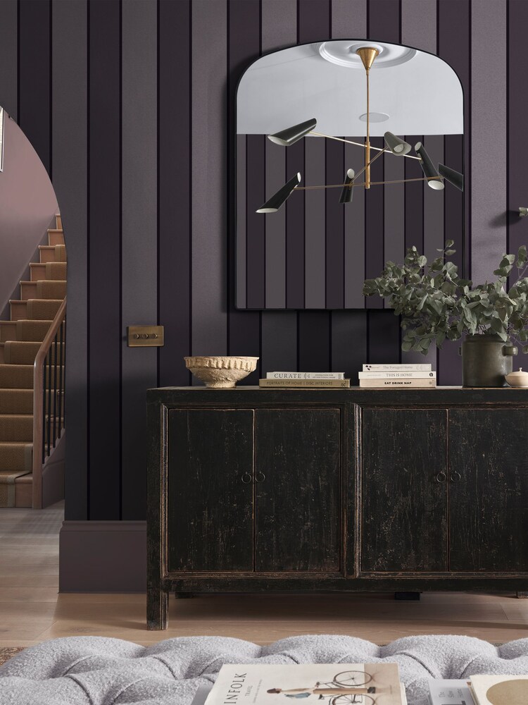 Graham & Brown Plum Baroque Flock A4 Wallpaper Sample - Image 1 of 3 Graham & Brown Plum Baroque Flock A4 Wallpaper Sample - Image 1 of 3