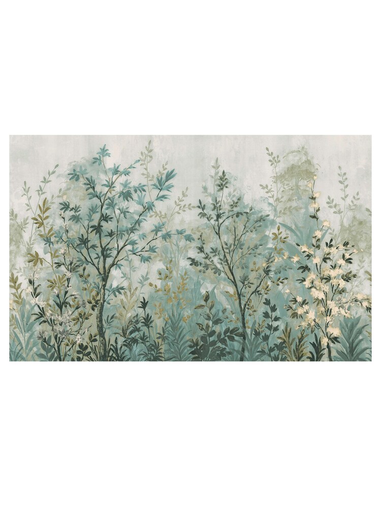 Graham & Brown Duck Egg Forest in Bloom Fixed Size A4 Mural Sample - Image 2 of 2 Graham & Brown Duck Egg Forest in Bloom Fixed Size A4 Mural Sample - Image 2 of 2