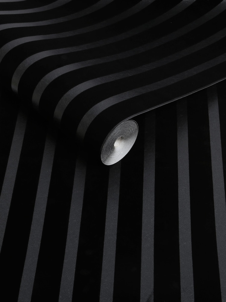 Graham & Brown Noir Millicent Stripe A4 Wallpaper Sample - Image 3 of 3 Graham & Brown Noir Millicent Stripe A4 Wallpaper Sample - Image 3 of 3
