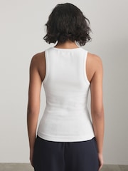 White Thick Strap Vest Top - Image 2 of 8