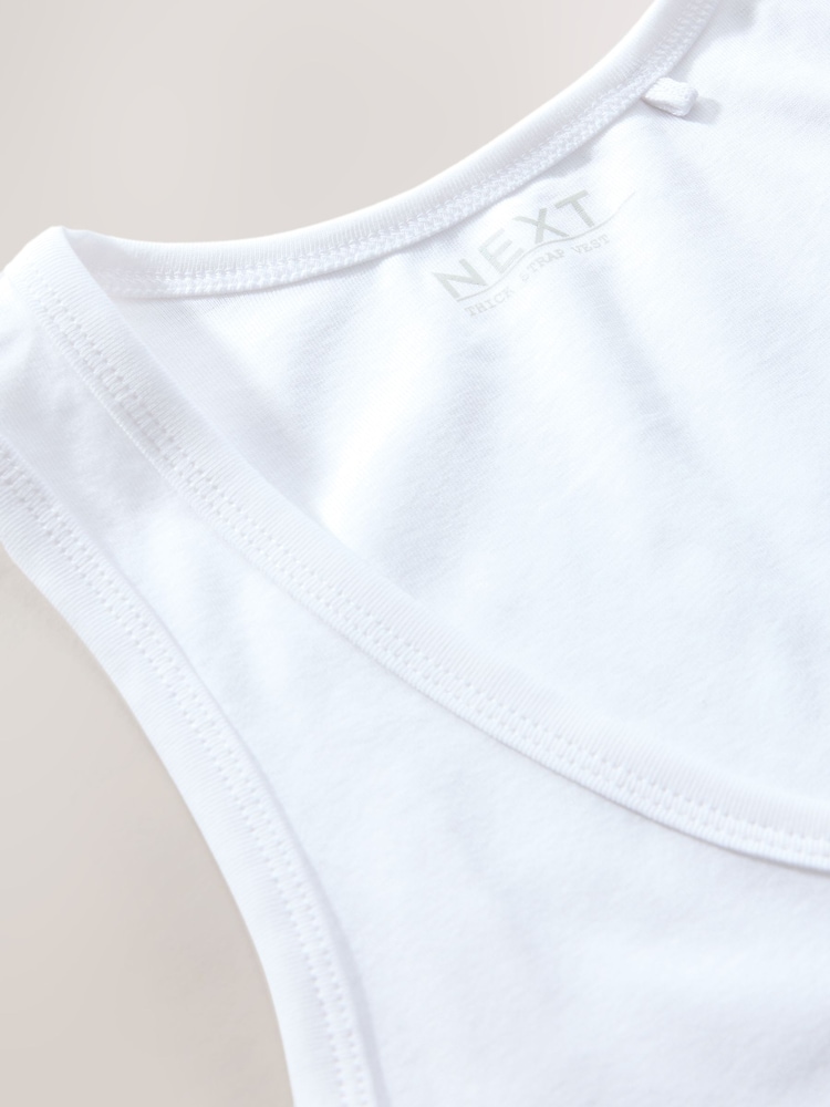 White Thick Strap Vest Top - Image 8 of 8
