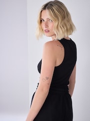 Black Thick Strap Vest Top - Image 3 of 5