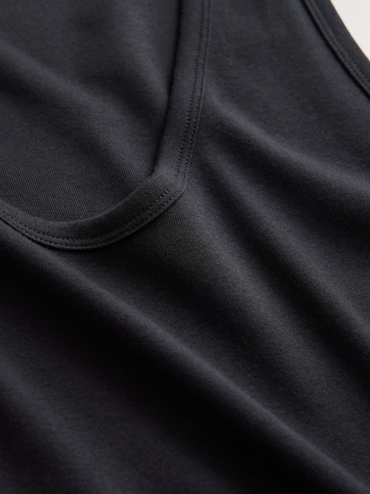 Black Thick Strap Vest Top - Image 7 of 7 Black Thick Strap Vest Top - Image 7 of 7