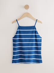 Navy Blue Stripe Thin Strap Pinny Vest - Image 6 of 8