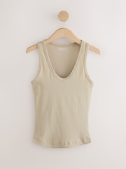 Oatmeal Neutral Thick Strap Vest Top - Image 1 of 3