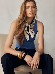 Navy Thick Strap Vest Top - Image 3 of 8