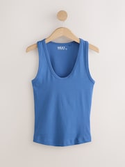 Navy Thick Strap Vest Top - Image 6 of 8
