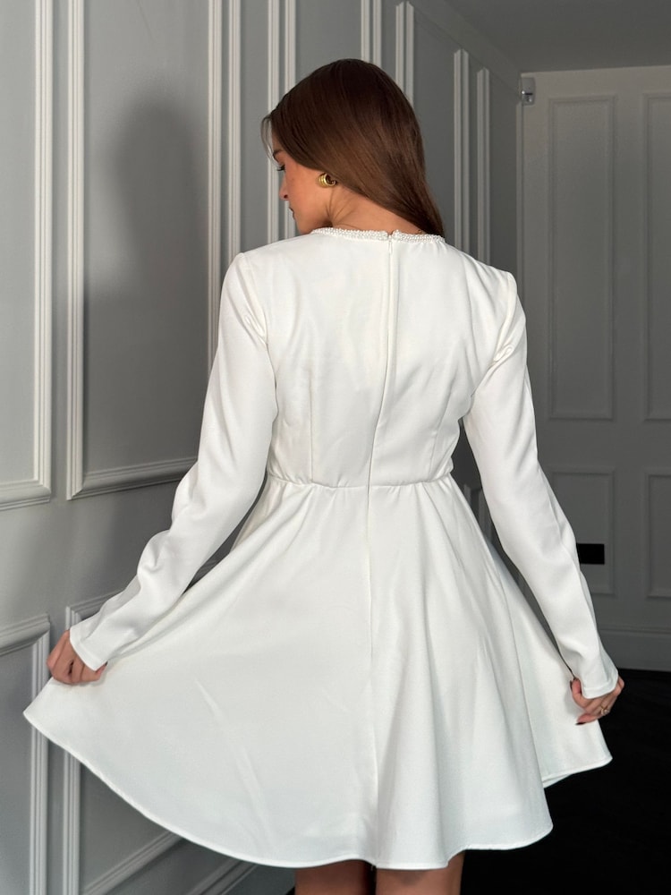 Buy Girl In Mind White Kathryn Square-Neck Mini Dress from Next USA