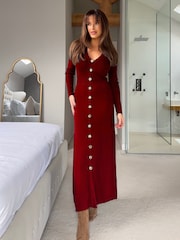 Girl In Mind Valentina Button-Front Maxi Dress - תמונה 3 מתוך 4