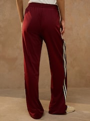 Berry Red Side Stripe Wide Leg Trousers - Image 4 of 5