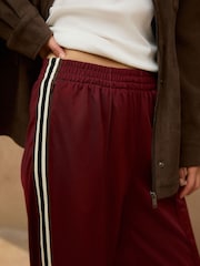 Berry Red Side Stripe Wide Leg Trousers - Image 5 of 5