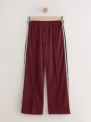 Berry Red Side Stripe Wide Leg Trousers - Image 6 of 9