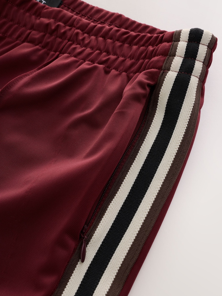 Berry Red Side Stripe Wide Leg Trousers - Image 9 of 9 Berry Red Side Stripe Wide Leg Trousers - Image 9 of 9