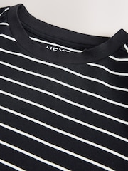 Mono Stripe Boxy Elbow Sleeve Crew Neck T-Shirt - Image 7 of 8
