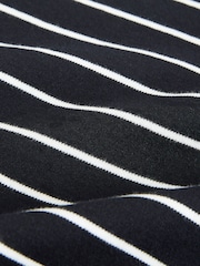 Mono Stripe Boxy Elbow Sleeve Crew Neck T-Shirt - Image 8 of 8