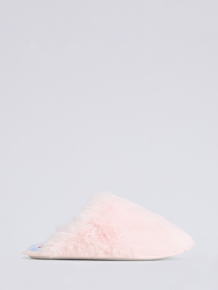 Boux Avenue Pink Plush Cherry Embroidered Sole Mule Slippers - Image 6 of 6 Boux Avenue Pink Plush Cherry Embroidered Sole Mule Slippers - Image 6 of 6