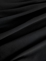 Black Boxy Elbow Sleeve Crew Neck T-Shirt - Image 7 of 7