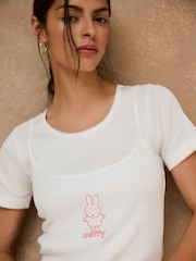 White Miffy Licence Pointelle Layered T-Shirt - Image 2 of 4