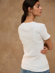 White Miffy Licence Pointelle Layered T-Shirt - Image 3 of 4