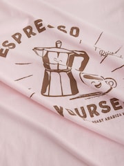 Pink Espresso Graphic Slim Fit Crew Neck T-Shirt - Image 6 of 7