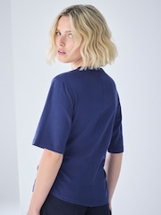 Blue Cinched Waist T-Shirt - Image 3 of 4