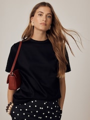 Negro - Heavyweight Crew Neck T-Shirt - Imagen 1 de 8