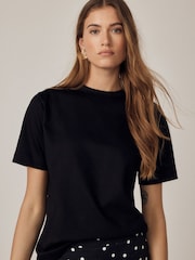Negro - Heavyweight Crew Neck T-Shirt - Imagen 2 de 8