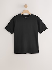 Negro - Heavyweight Crew Neck T-Shirt - Imagen 6 de 8