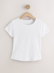 White Sculpted Short Sleeve T-Shirt - Image 1 of 3