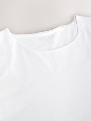 White Sculpted Short Sleeve T-Shirt - Image 3 of 3