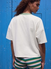 Ecru Summer Rhodes Graphic Boxy T-Shirt - Image 4 of 8