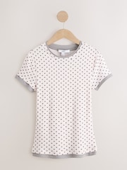 Pink Short Sleeve Layered Crew Neck T-Shirt - Image 6 of 8