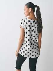 White Polka Dot Cap Short Sleeve T-Shirt - Image 2 of 6