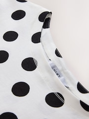 White Polka Dot Cap Short Sleeve T-Shirt - Image 5 of 6