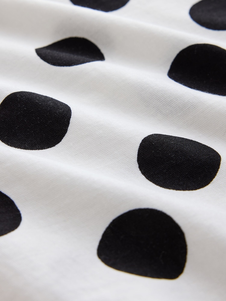White Polka Dot Cap Short Sleeve T-Shirt - Image 6 of 6