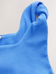Blue Twist Asymmetric Vest Top - Image 6 of 7