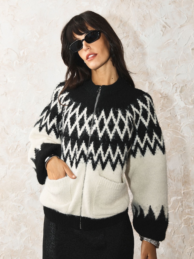 Rockett St George Knitted Bomber Jacket - Image 1 de 9