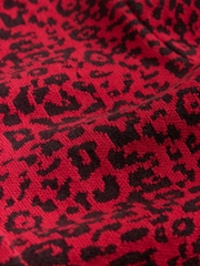 Rockett St George Red Animal Print Cardigan With Scarf - Image 3 of 3