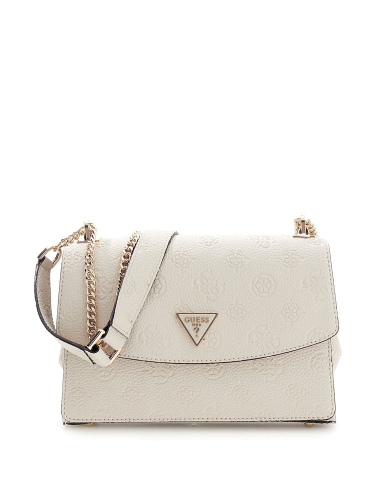 Guess Cresidia Ii Convertible Crossbody Flap White Bag - Image 1 of 4
