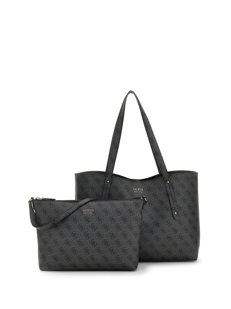 Guess Brenton 2 In 1 Tote Black Bag - Bild 1 von 2