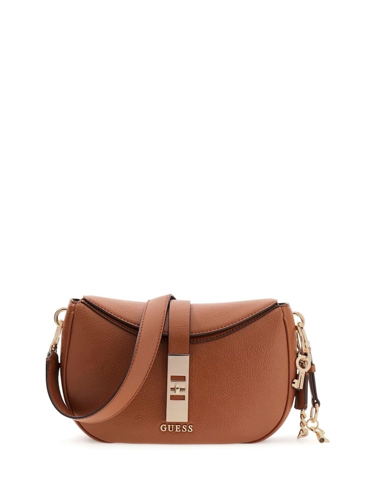 Guess Brooke Shoulder Brown Bag - Image 1 of 2 Guess Brooke Shoulder Brown Bag - Image 1 of 2