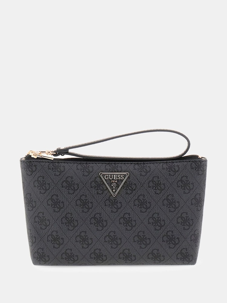 Guess Grey Laurel Ii Slg Wristlet Pouch - Image 1 of 4 Guess Grey Laurel Ii Slg Wristlet Pouch - Image 1 of 4