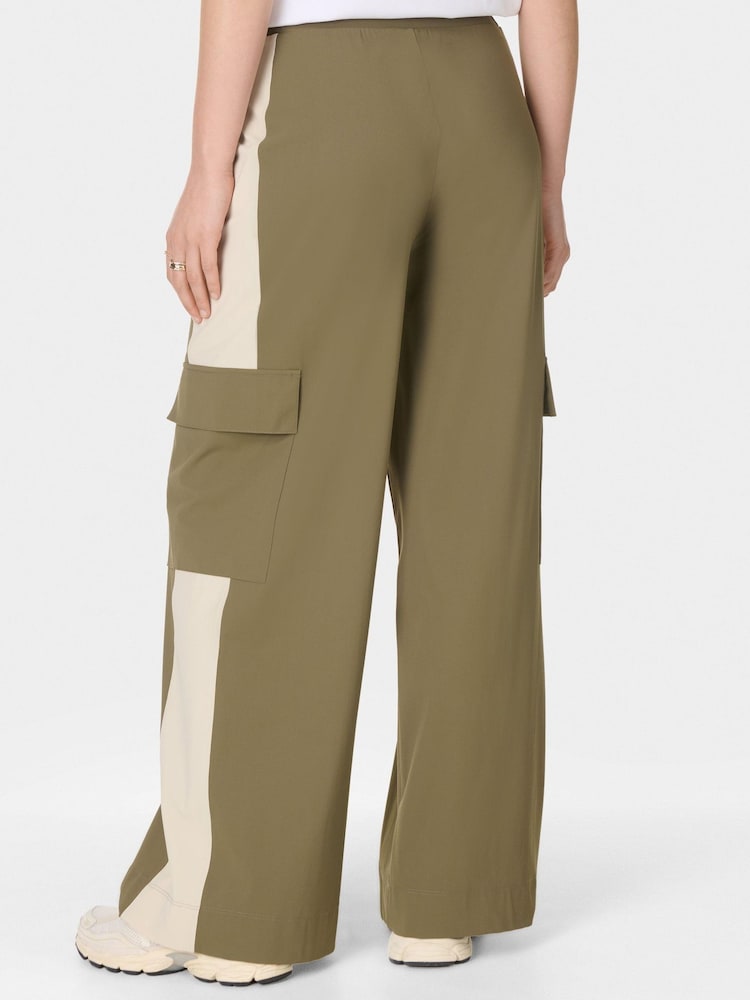 Sweaty Betty Brown Explorer Wide Leg Cargo Trousers - Image 2 of 6