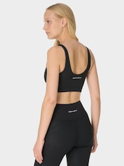 Sweaty Betty Black All Day Embossed Bralette - Image 2 of 6