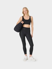 Sweaty Betty Black All Day Embossed Bralette - Image 3 of 6