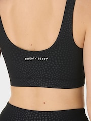 Sweaty Betty Black All Day Embossed Bralette - Image 4 of 6